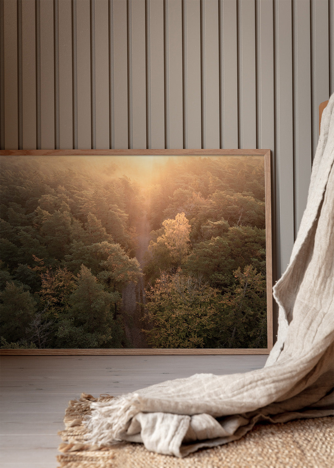 Tisvilde Hegn plakat – Sti i gyldent sensommerlys | Foto Factory