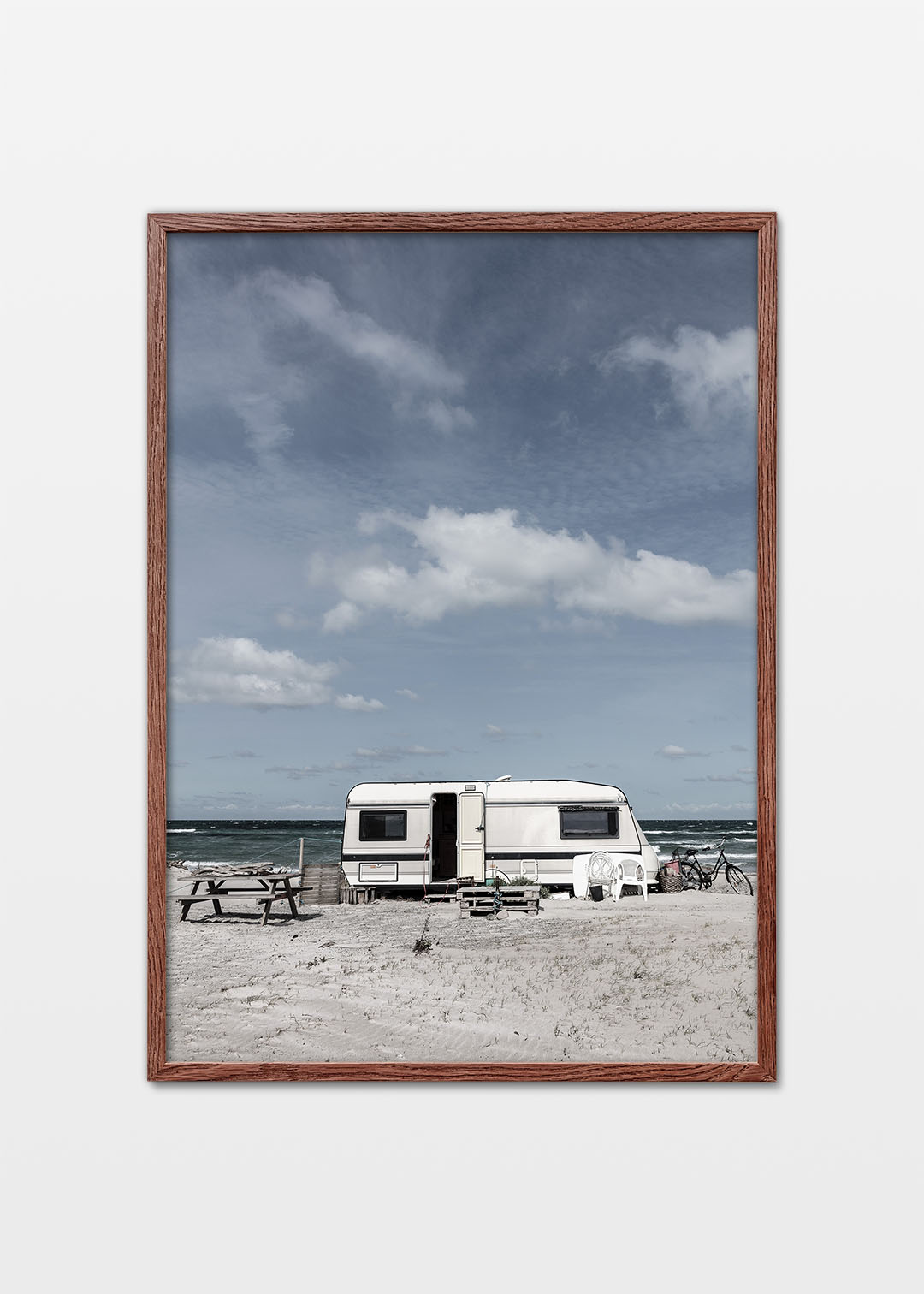 Camping plakat mørk ramme