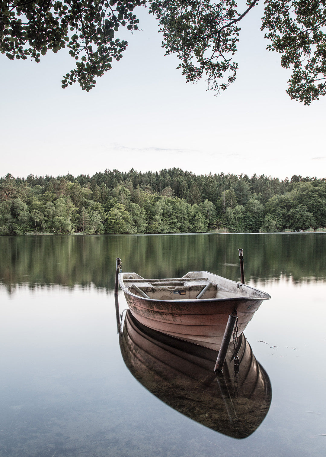 Fotografi med båd i Almind Sø