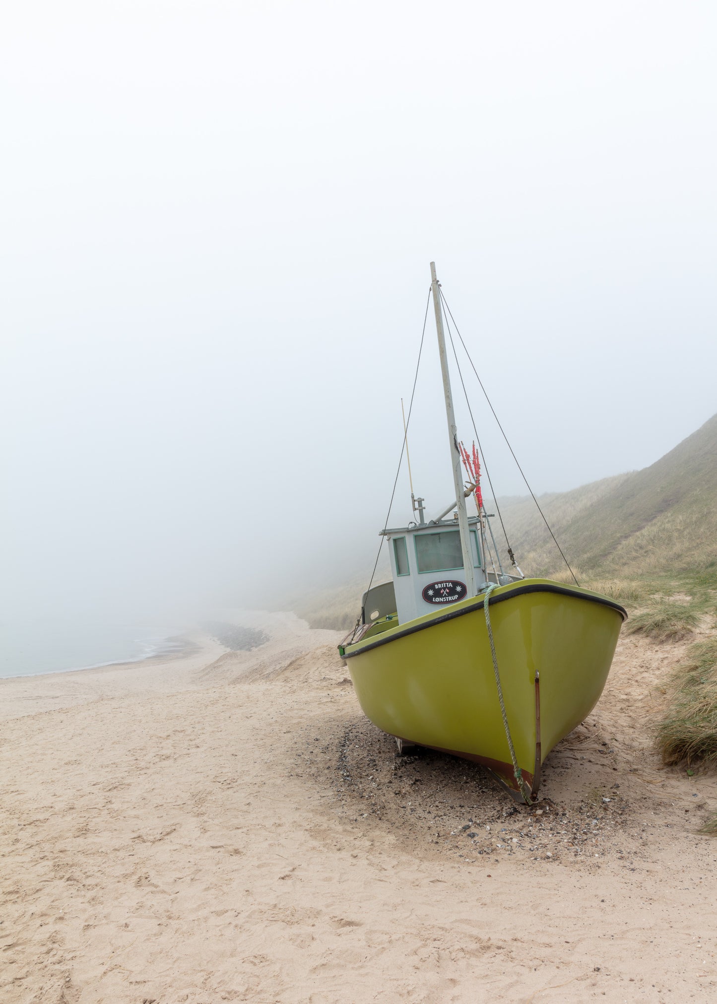 Fotografi af fiskebåd i Lønstrup