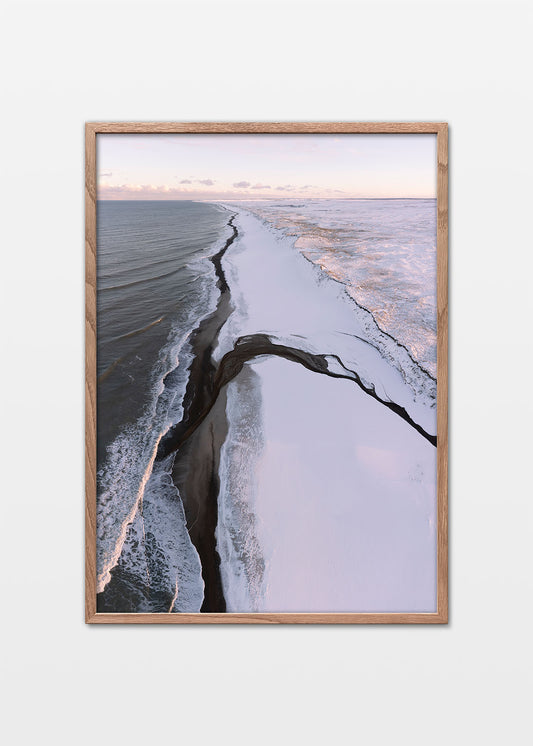 Vinter ved Vesterhavet plakat - Thy - Danmark