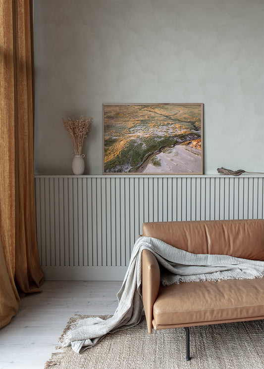 Thy plakat – Klitter ved Klitmøller i morgenlys