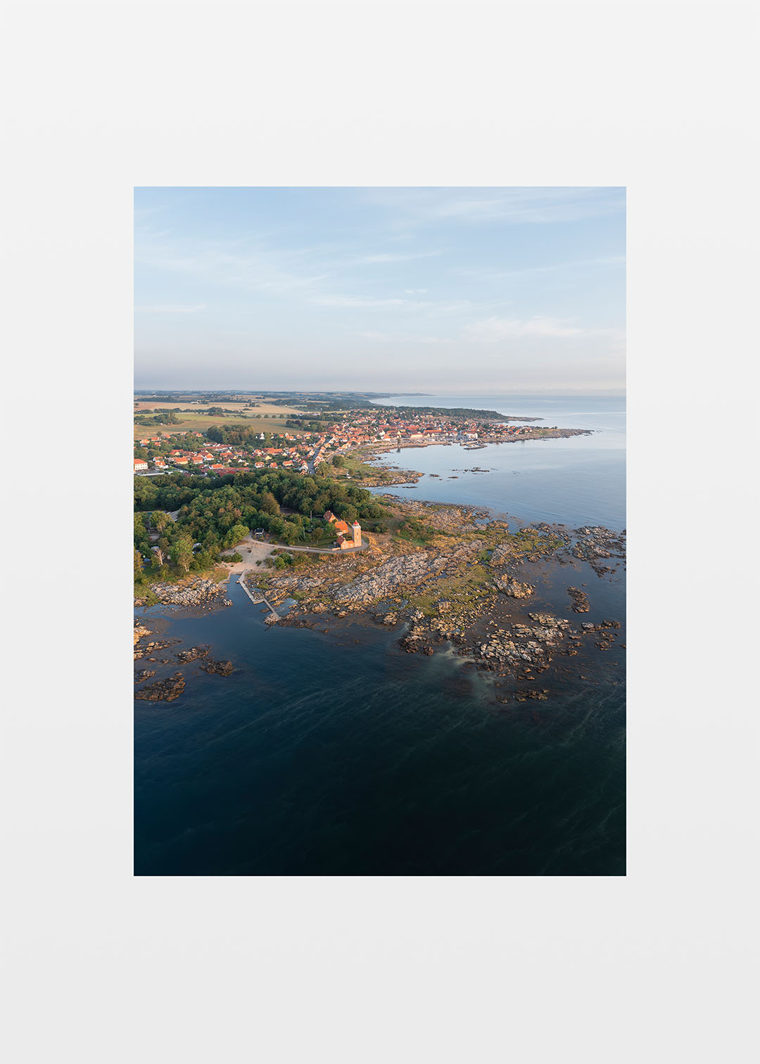 Svaneke plakat – Udsigt over Hullehavn