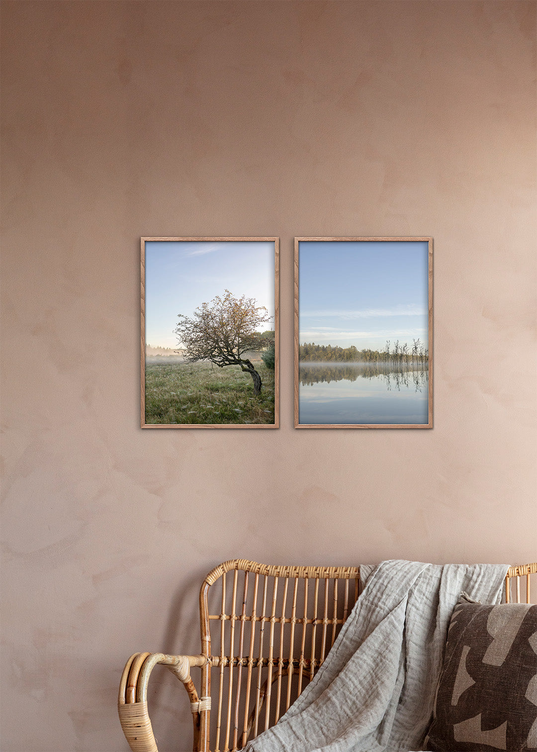 En stemningsfuld naturplakat fra området ved Hampen Sø