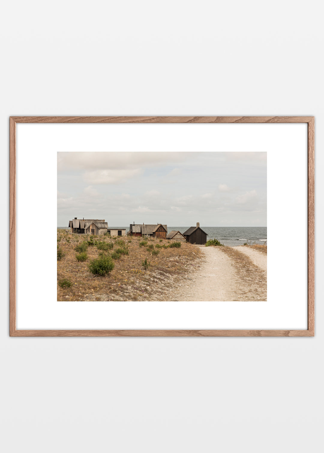 Fotografisk plakat af fiskerhytter ved Helgumannen på Fårö, Gotland, Sverige – Foto Factory