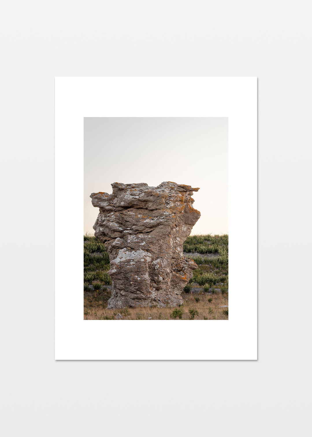 Rauk i varmt aftenlys i Asunden Naturreservat på Gotland. Fotograf Martin Bay.