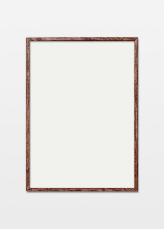 Plakatramme i mørk eg produceret i Danmark