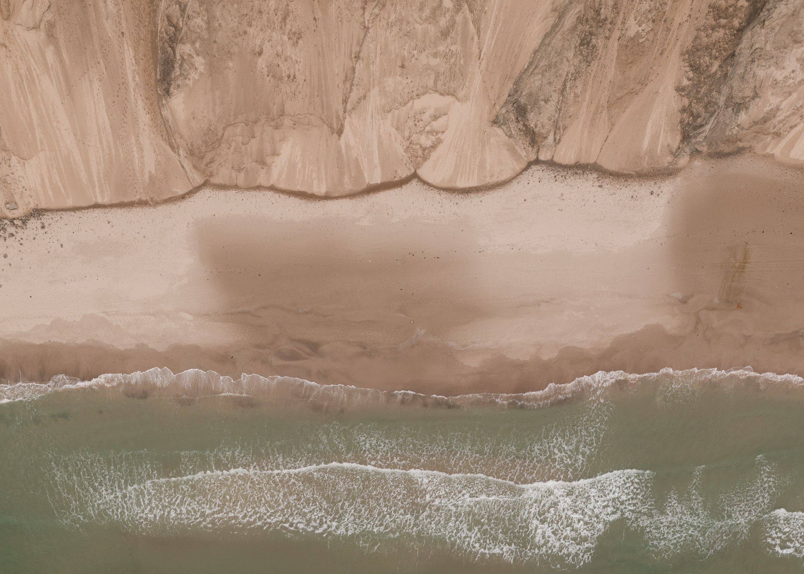 Drone fotografi af sandskrænter fra Rubjerg Knude
