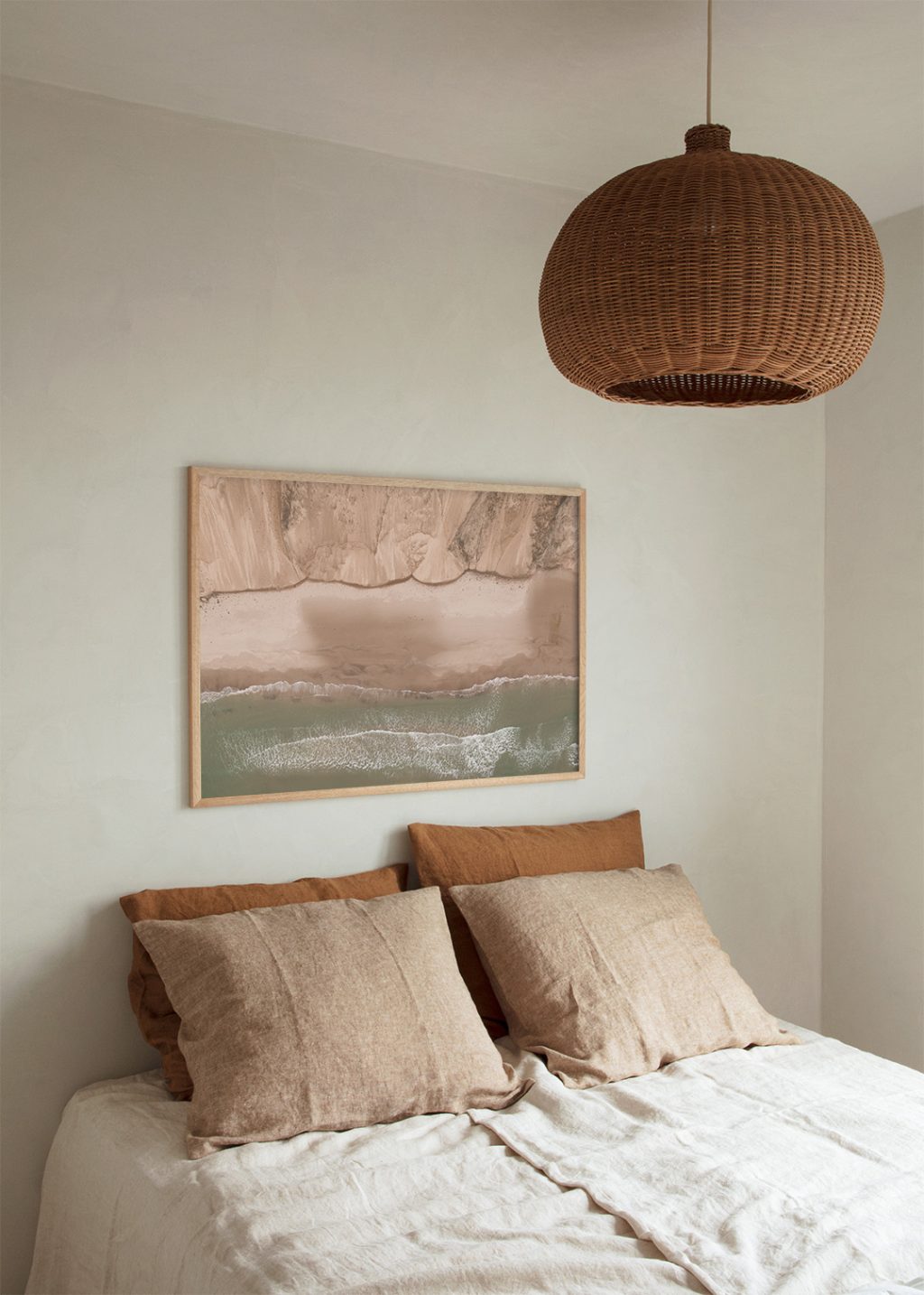 Indret soveværelset med sandskrænt plakat
